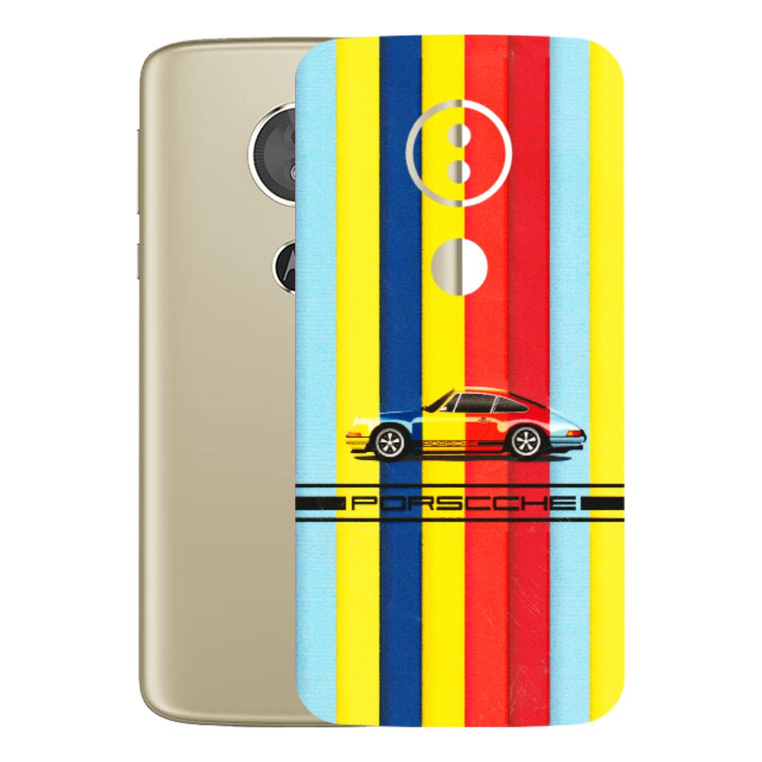 Motorola Phone Skins (All Models) - Multicolour Porche - 3D Embossed Finish (L-39) Motorola Moto E5