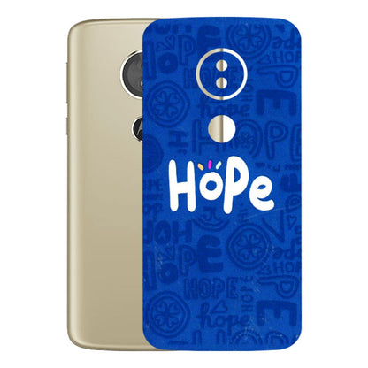 Motorola Phone Skins (All Models) - Hope Doodles Blue - 3D Embossed Finish (L-43) Motorola Moto E5