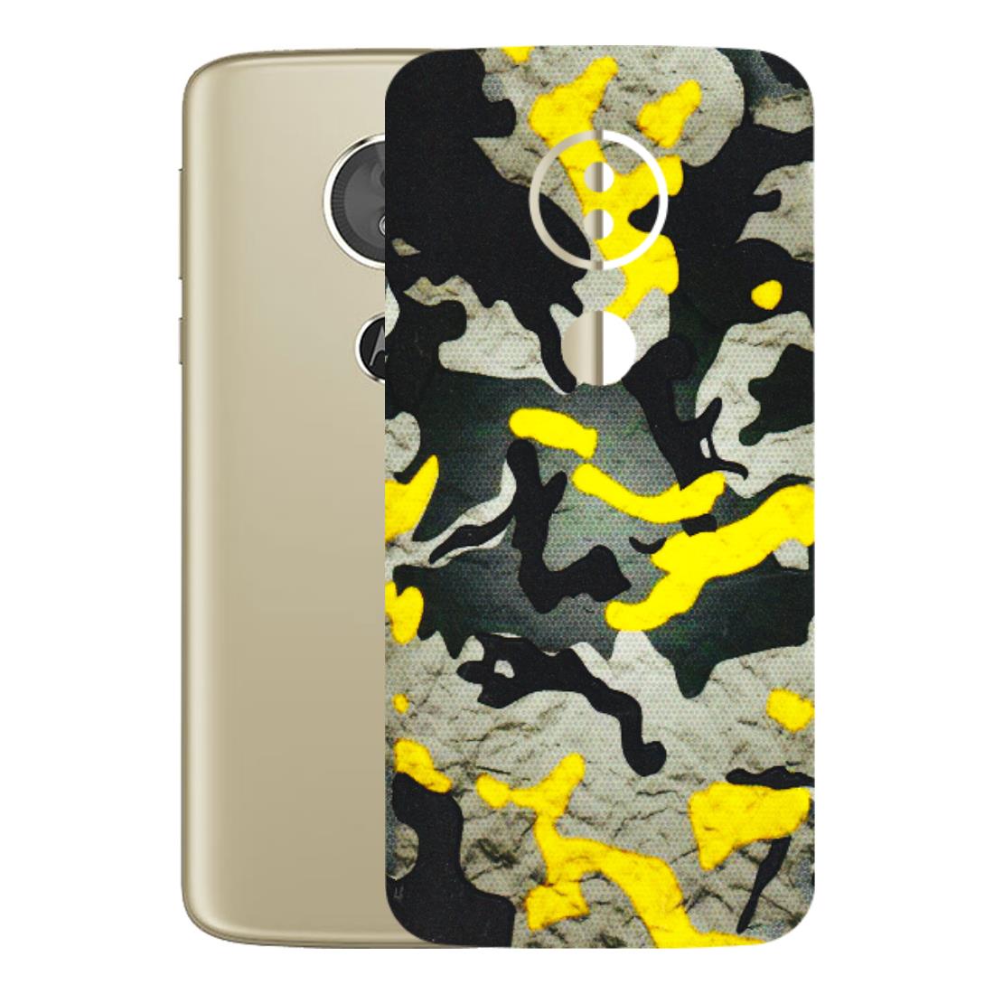Motorola Phone Skins (All Models) - Yellow Camouflage - 3D Embossed Finish (L-61) Motorola Moto E5