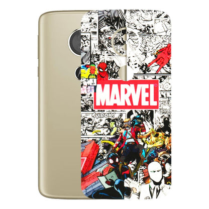 Motorola Phone Skins (All Models) - Marvel Colorful Comic - 3D Embossed Finish (L-64) Motorola Moto E5