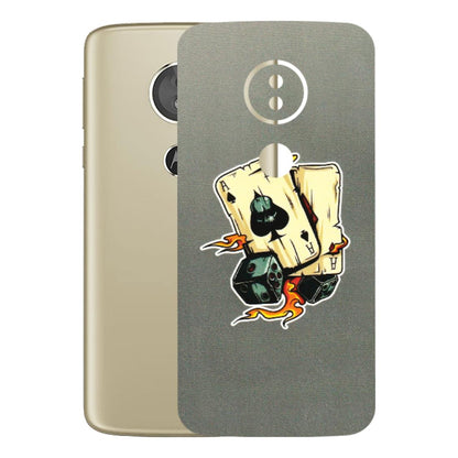 Motorola Phone Skins (All Models) - Grey Cards Of Ace - 3D Embossed Finish (L-77) Motorola Moto E5