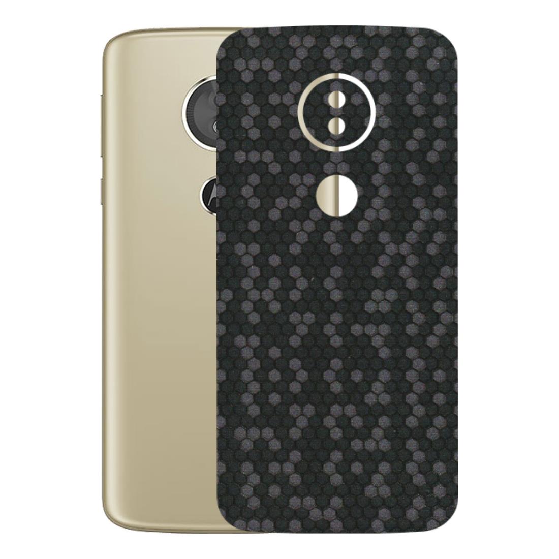 Motorola Phone Skins (All Models) - Black Grey Honeycomb Sober - 3D Embossed Finish (L-85) Motorola Moto E5