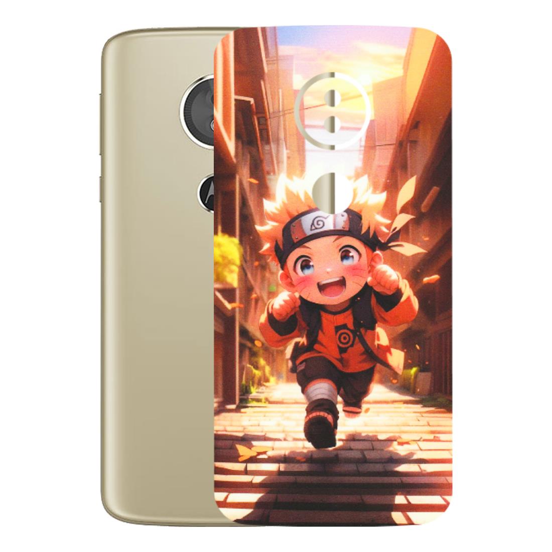 Motorola Phone Skins (All Models) - Naruto Cute Toon Running - Matte Finish (M-04) Motorola Moto E5