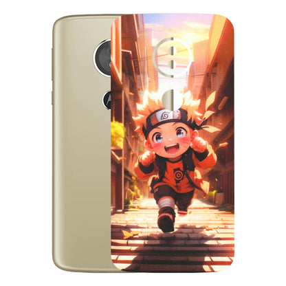 Motorola Phone Skins (All Models) - Naruto Cute Toon Running - Matte Finish (M-04) Motorola Moto E5