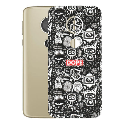 Motorola Phone Skins (All Models) - Dope Stay Classy Black Doodles - Matte Finish (M-126) Motorola Moto E5