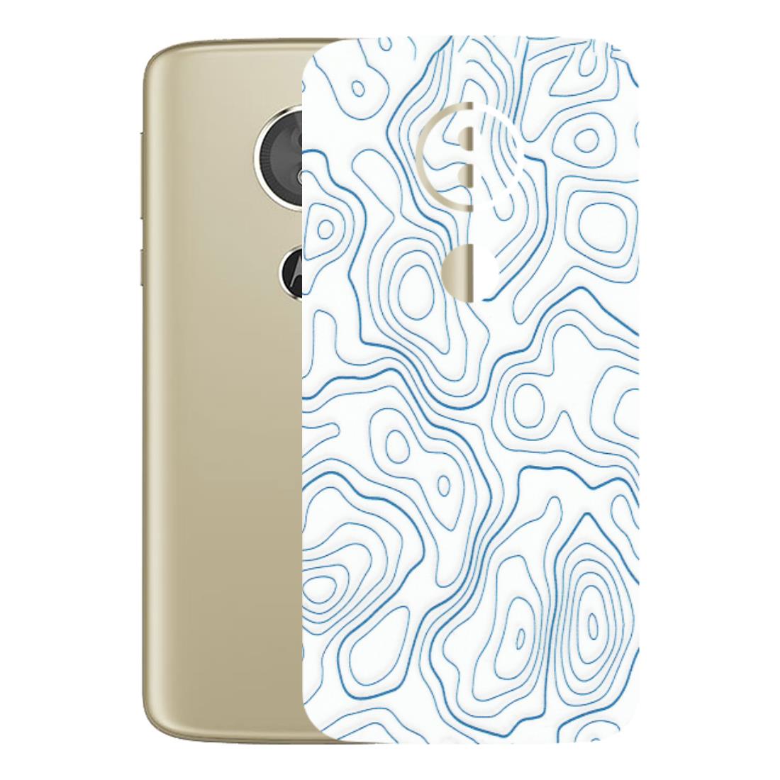 Motorola Phone Skins (All Models) - Blue And White Swirls - Matte Finish (M-139) Motorola Moto E5