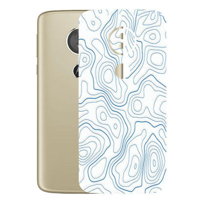 Motorola Phone Skins (All Models) - Blue And White Swirls - Matte Finish (M-139) Motorola Moto E5