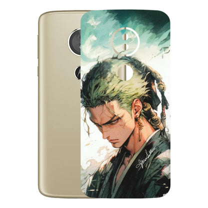Motorola Phone Skins (All Models) - New Roronoa Zoro One Picece Anime - Matte Finish (M-140) Motorola Moto E5