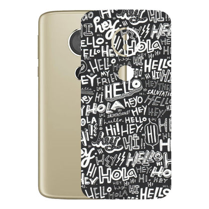 Motorola Phone Skins (All Models) - Hi Hello Doodles - Matte Finish (M-25) Motorola Moto E5