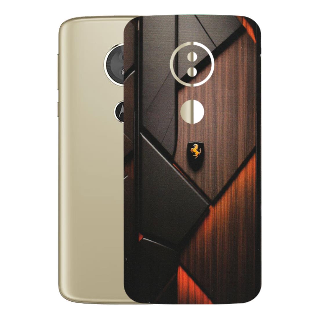 Motorola Phone Skins (All Models) - Lambo Beauty Wood Pattern Sober - Matte Finish (M-51) Motorola Moto E5