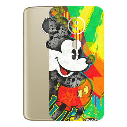 Motorola Phone Skins (All Models) - Multiple Mickey With Colourful Texture - Matte Finish (M-84) Motorola Moto E5