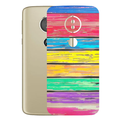 Motorola Phone Skins (All Models) - Multi Colour Wooden Wall - Matte Finish (M-96) Motorola Moto E5