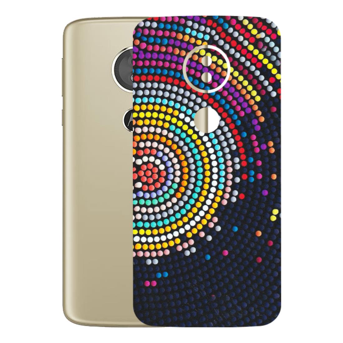 Motorola Phone Skins (All Models) - Rainbow Dot Mandala - Matte Finish (M-97) Motorola Moto E5