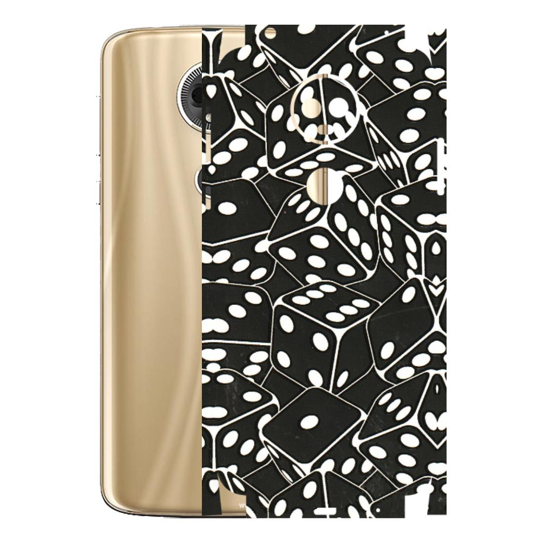 Motorola Phone Skins (All Models) - Big Black Dices - 3D Embossed Finish (L-106) Motorola Moto E5 Plus