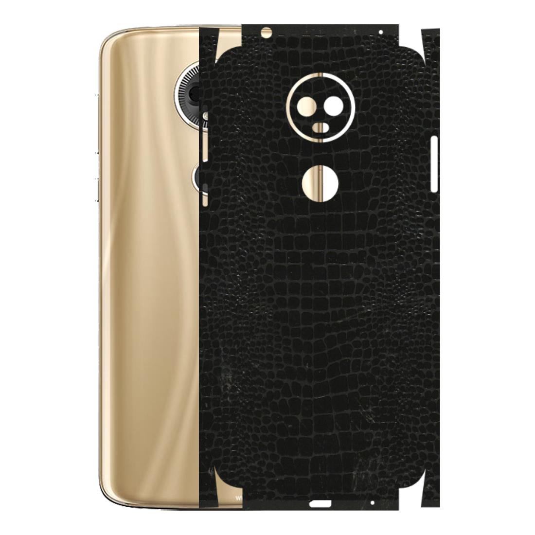 Motorola Phone Skins (All Models) - Snake Leather Black - 3D Embossed Finish (L-107) Motorola Moto E5 Plus