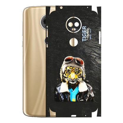 Motorola Phone Skins (All Models) - Rider Tiger - 3D Embossed Finish (L-113) Motorola Moto E5 Plus