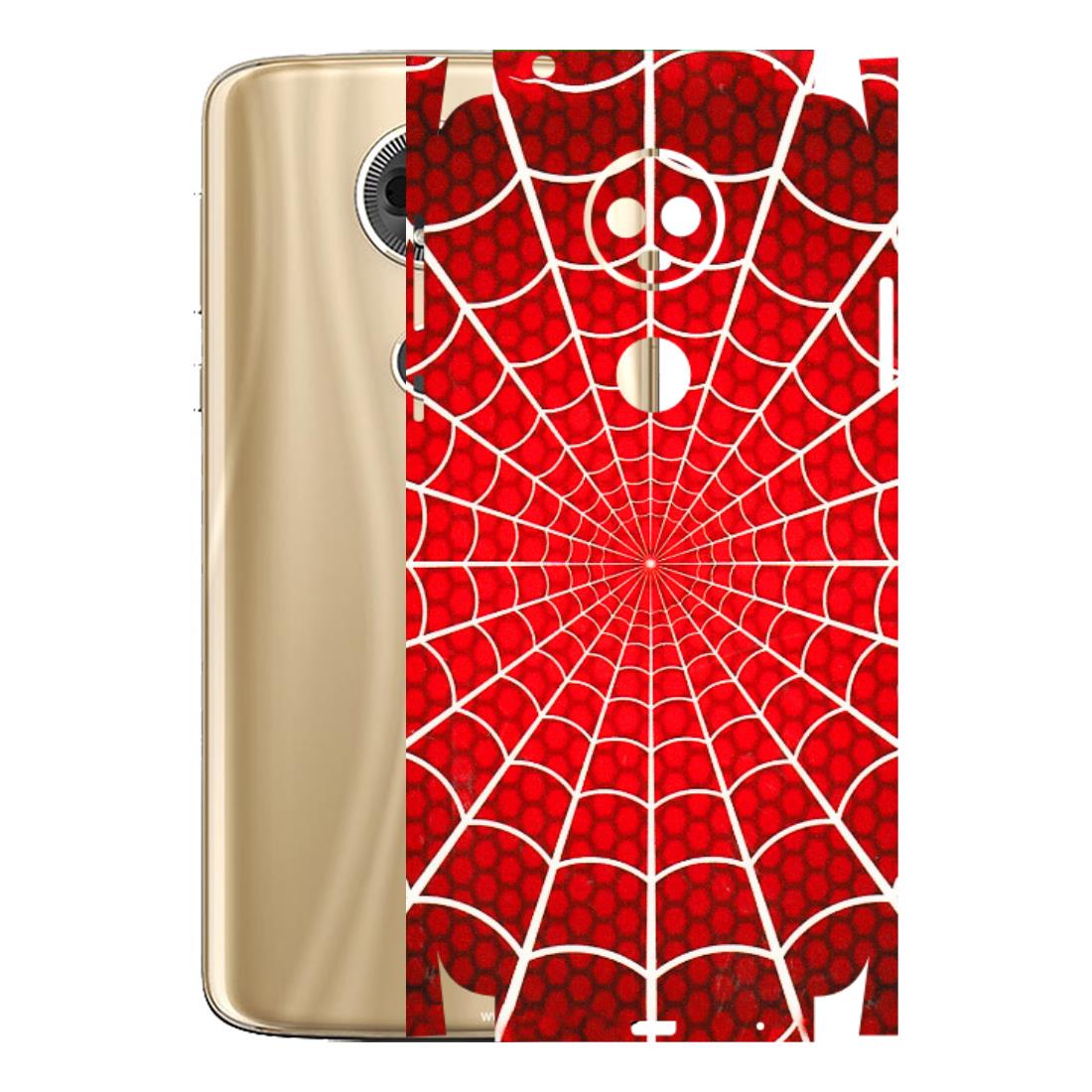 Motorola Phone Skins (All Models) - Classic Spidey Web - 3D Embossed Finish (L-115) Motorola Moto E5 Plus