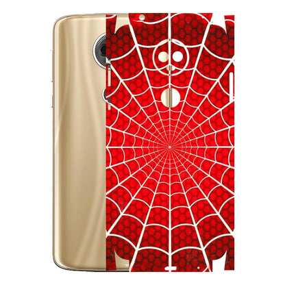 Motorola Phone Skins (All Models) - Classic Spidey Web - 3D Embossed Finish (L-115) Motorola Moto E5 Plus