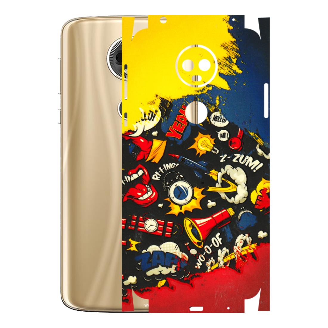 Motorola Phone Skins (All Models) - Pacific Doodle Art - 3D Embossed Finish (L-120) Motorola Moto E5 Plus