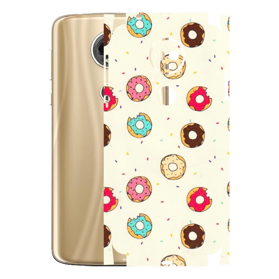 Motorola Phone Skins (All Models) - Mini Donuts Doodle Art - 3D Embossed Finish (L-122) Motorola Moto E5 Plus