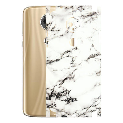 Motorola Phone Skins (All Models) - Black and White Marble Texture - 3D Embossed Finish (L-124) Motorola Moto E5 Plus