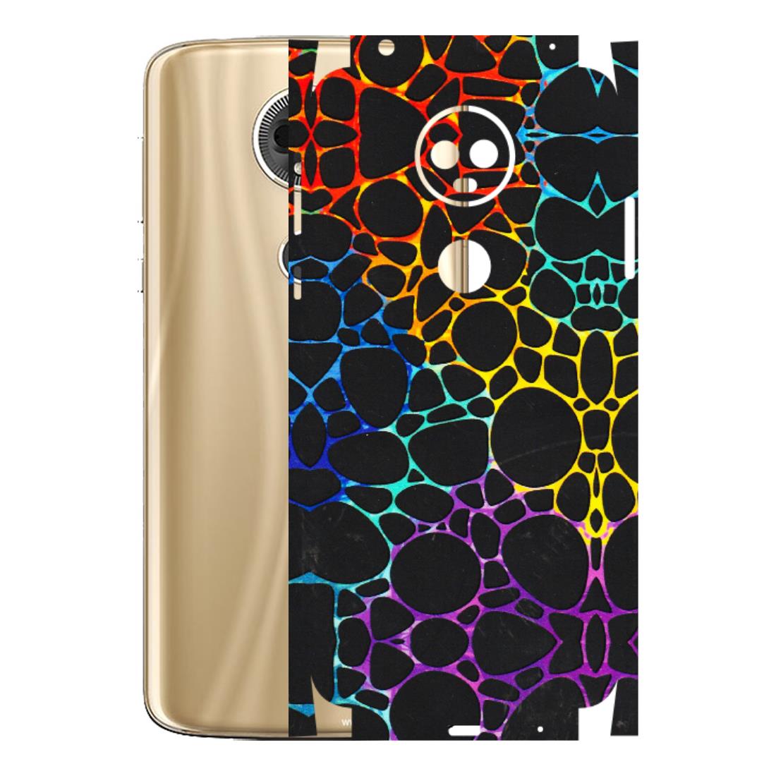 Motorola Phone Skins (All Models) - Abstract Art MultiColour - 3D Embossed Finish (L-133) Motorola Moto E5 Plus