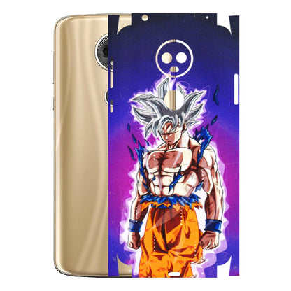 Motorola Phone Skins (All Models) - Goku Purple Anime - 3D Embossed Finish (L-147) Motorola Moto E5 Plus