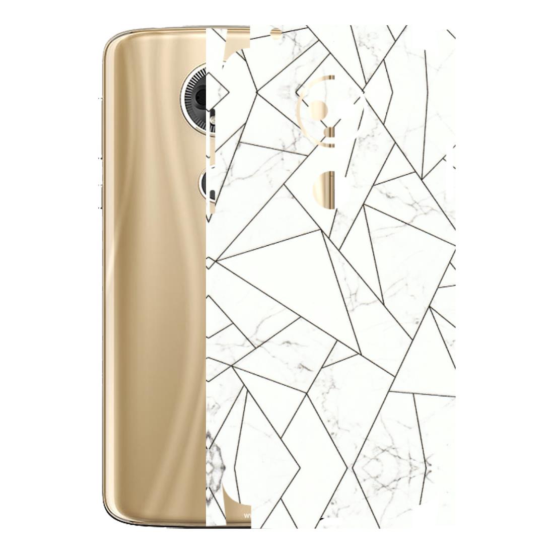 Motorola Phone Skins (All Models) - Luxury White Marble Effect - 3D Embossed Finish (L-168) Motorola Moto E5 Plus