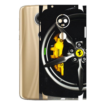 Motorola Phone Skins (All Models) - Ferrari Wheel Alloy - 3D Embossed Finish (L-173) Motorola Moto E5 Plus
