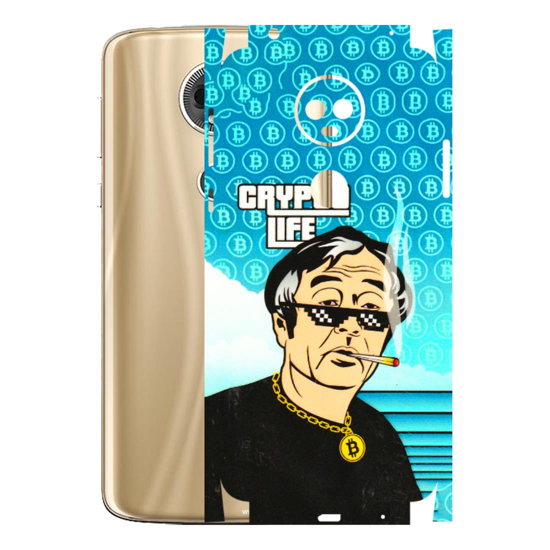 Motorola Phone Skins (All Models) - Crypto Thug Life - 3D Embossed Finish (L-179) Motorola Moto E5 Plus