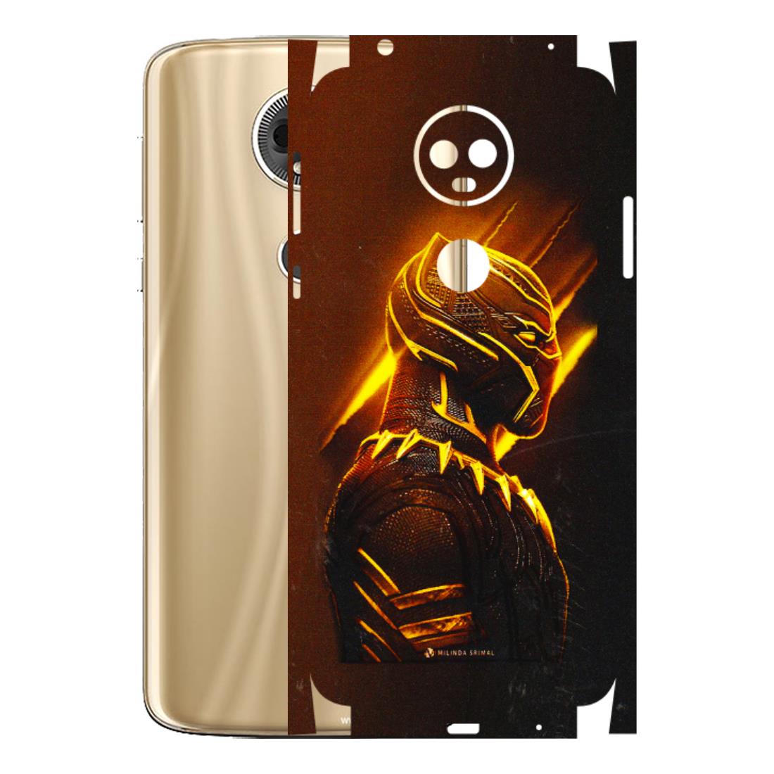 Motorola Phone Skins (All Models) - Gold Black Panther - 3D Embossed Finish (L-181) Motorola Moto E5 Plus