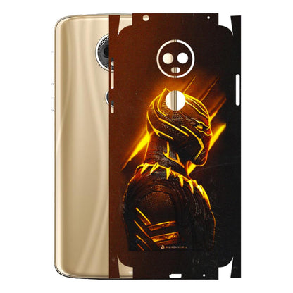 Motorola Phone Skins (All Models) - Gold Black Panther - 3D Embossed Finish (L-181) Motorola Moto E5 Plus