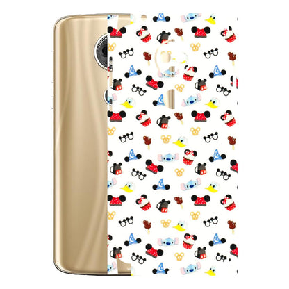 Motorola Phone Skins (All Models) - Minnie Mouse & Donald Doodles s - 3D Embossed Finish (L-194) Motorola Moto E5 Plus
