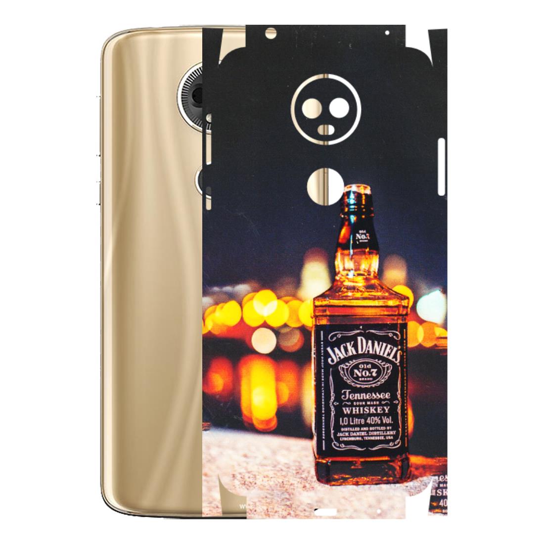 Motorola Phone Skins (All Models) - JD Whiskey Bottle - 3D Embossed Finish (L-20) Motorola Moto E5 Plus
