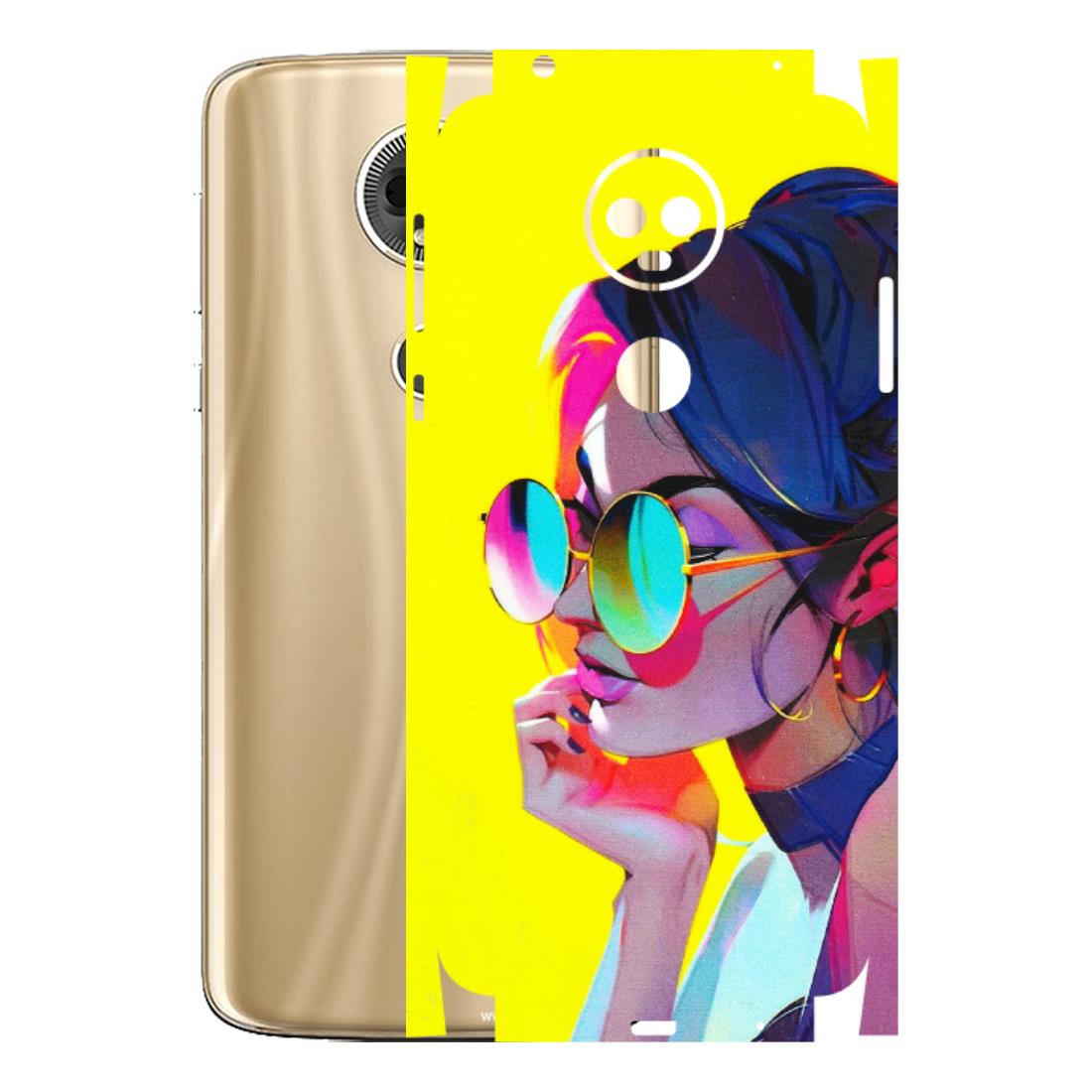 Motorola Phone Skins (All Models) - Bold Stylish Girl - 3D Embossed Finish (L-222) Motorola Moto E5 Plus