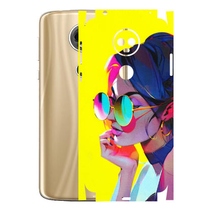 Motorola Phone Skins (All Models) - Bold Stylish Girl - 3D Embossed Finish (L-222) Motorola Moto E5 Plus