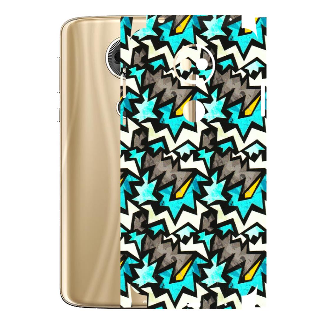 Motorola Phone Skins (All Models) - Funky Zig Zag - 3D Embossed Finish (L-223) Motorola Moto E5 Plus