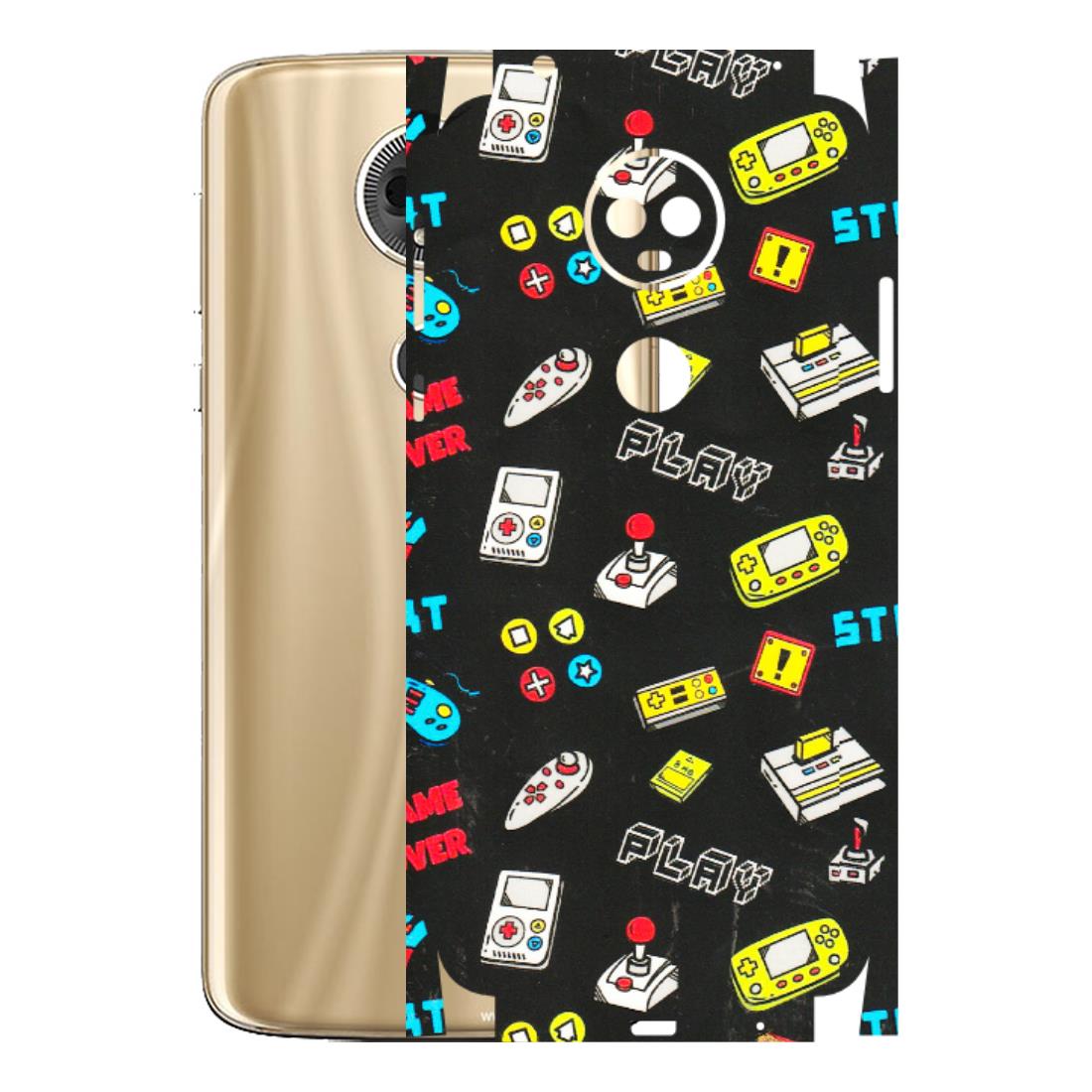 Motorola Phone Skins (All Models) - Gaming Doodles - 3D Embossed Finish (L-224) Motorola Moto E5 Plus