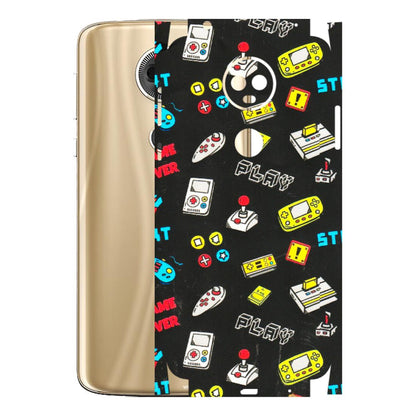 Motorola Phone Skins (All Models) - Gaming Doodles - 3D Embossed Finish (L-224) Motorola Moto E5 Plus