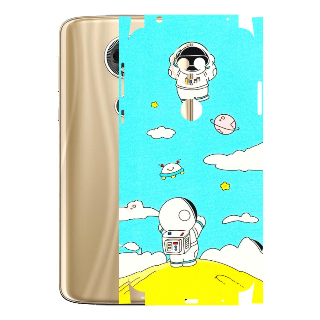 Motorola Phone Skins (All Models) - Blue Skies Astro Float - 3D Embossed Finish (L-230) Motorola Moto E5 Plus