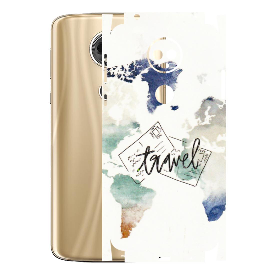 Motorola Phone Skins (All Models) - Travel The World - 3D Embossed Finish (L-232) Motorola Moto E5 Plus