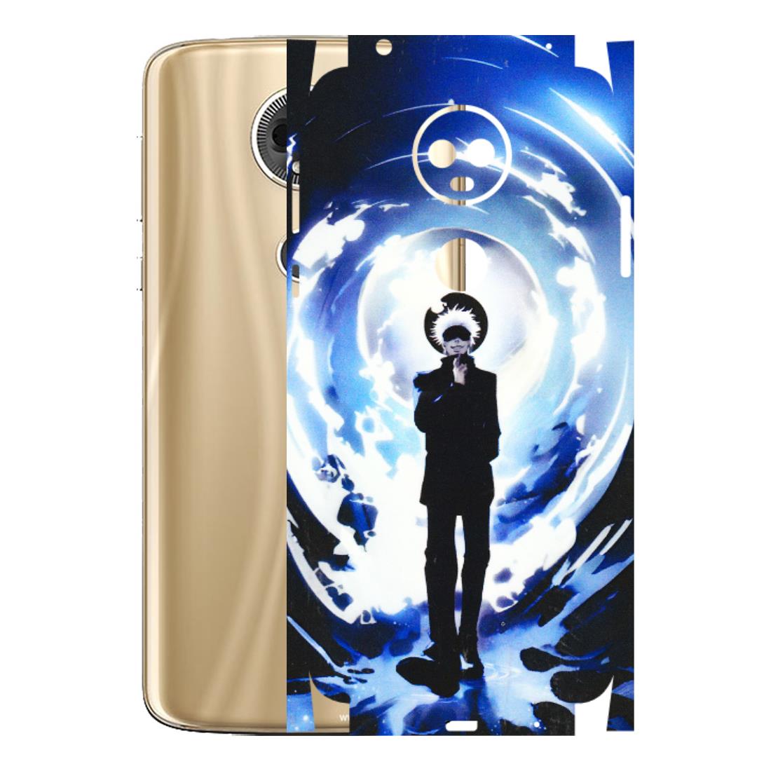 Motorola Phone Skins (All Models) - Satoru Gojo Dark Blue - 3D Embossed Finish (L-235) Motorola Moto E5 Plus