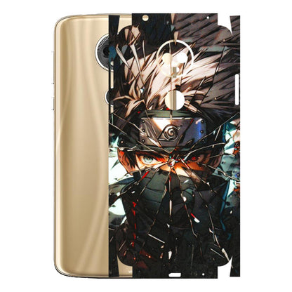 Motorola Phone Skins (All Models) - Kakashi Shattered Glass Effect - 3D Embossed Finish (L-237) Motorola Moto E5 Plus