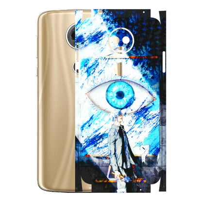 Motorola Phone Skins (All Models) - Gojo Satoru evil eye - 3D Embossed Finish (L-239) Motorola Moto E5 Plus