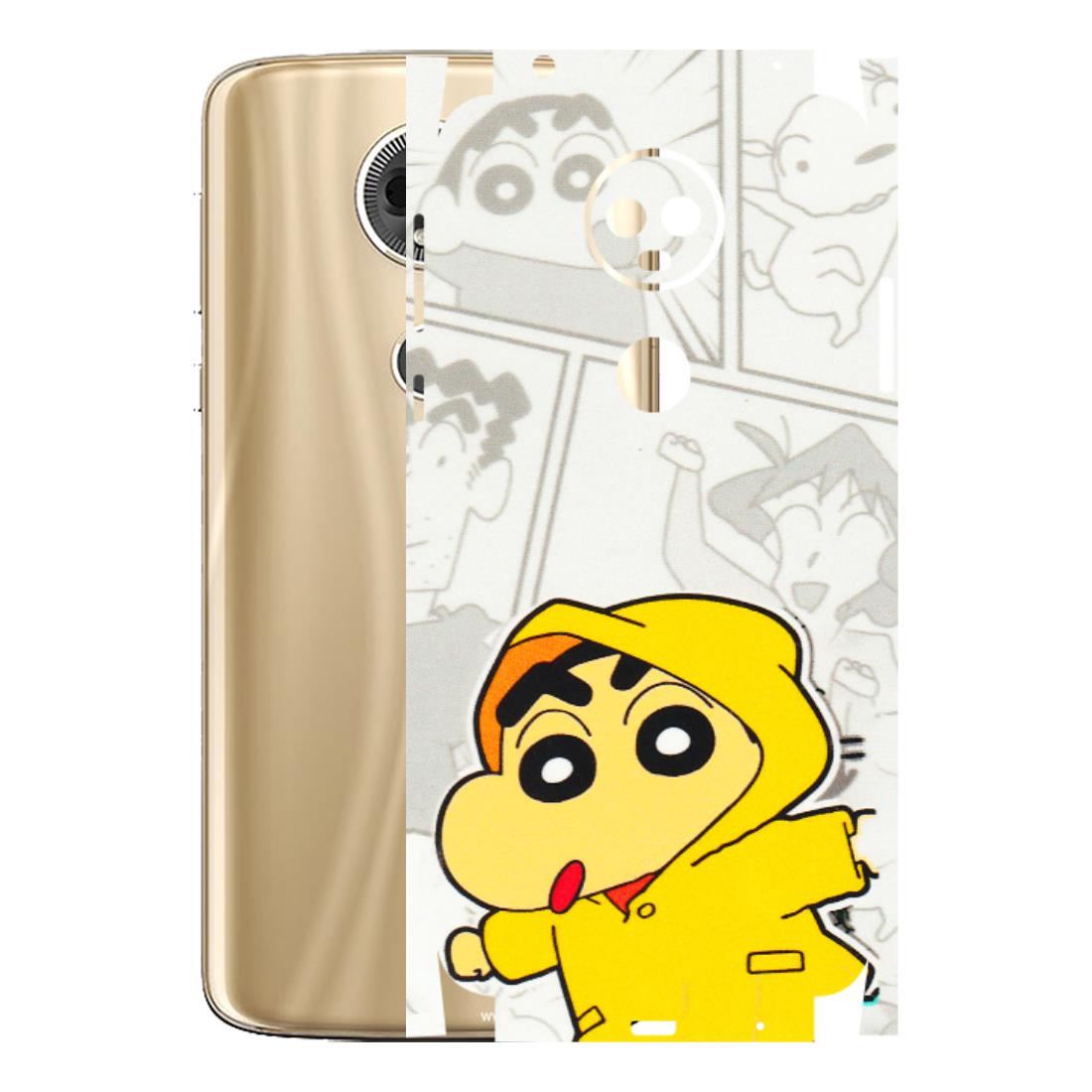 Motorola Phone Skins (All Models) - Yellow Shinchan Comic - 3D Embossed Finish (L-246) Motorola Moto E5 Plus