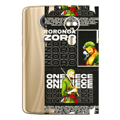 Motorola Phone Skins (All Models) - One Piece Zoro - 3D Embossed Finish (L-250) Motorola Moto E5 Plus