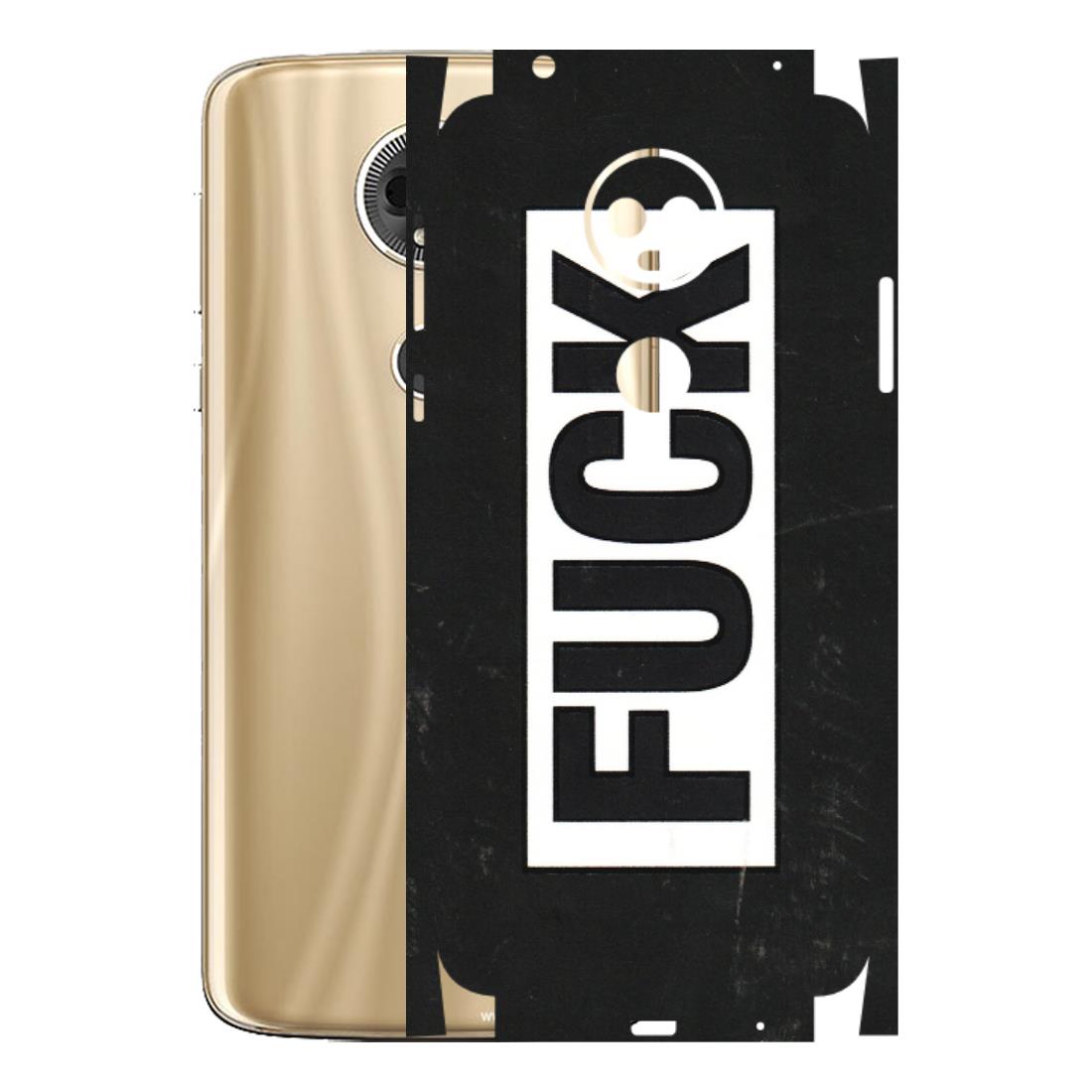 Motorola Phone Skins (All Models) - The F Word - 3D Embossed Finish (L-255) Motorola Moto E5 Plus