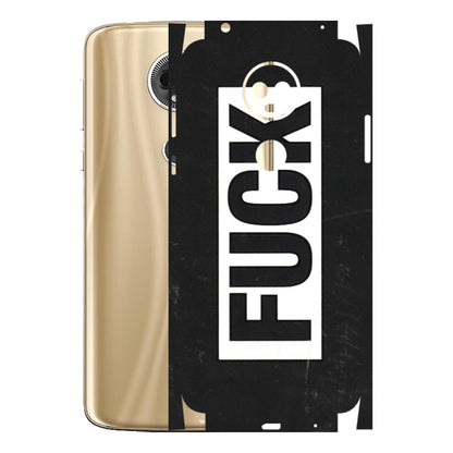 Motorola Phone Skins (All Models) - The F Word - 3D Embossed Finish (L-255) Motorola Moto E5 Plus