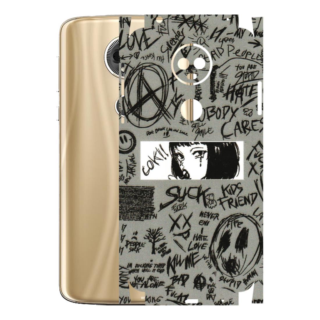 Motorola Phone Skins (All Models) - Never Have Love Anime - 3D Embossed Finish (L-260) Motorola Moto E5 Plus