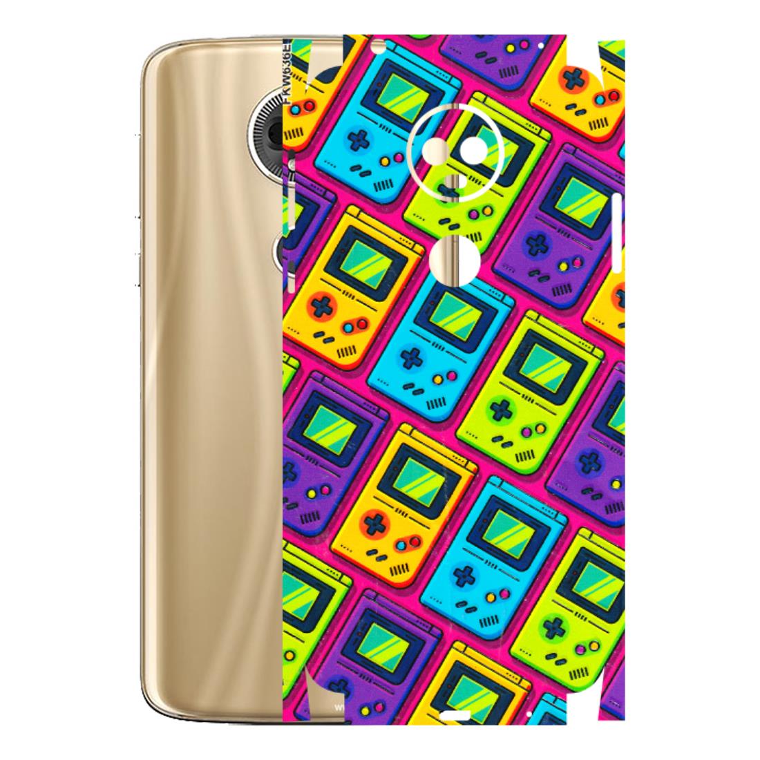 Motorola Phone Skins (All Models) - Gameboy Colourful - 3D Embossed Finish (L-266) Motorola Moto E5 Plus